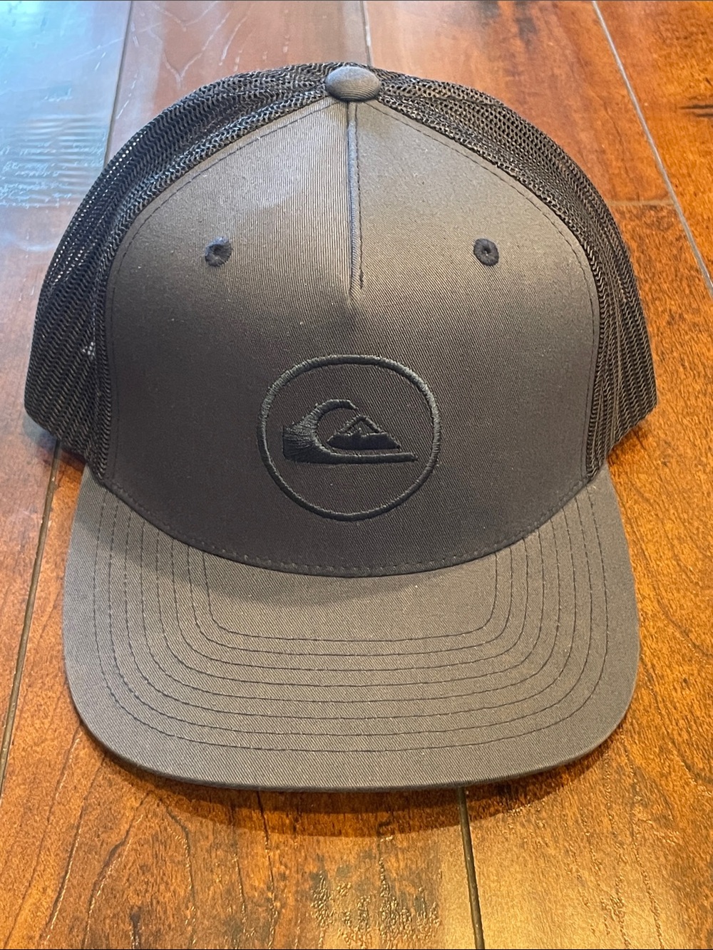 Quiksilver All-Navy Embroidered Logo Trucker Cap